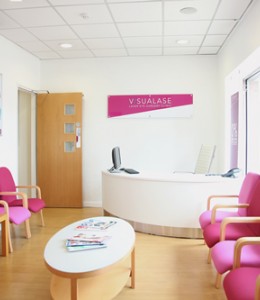 Arrival at Visualase laser eye surgery clinic for your consultation.