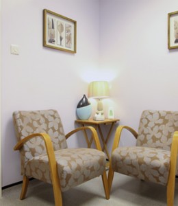 The recovery room at Visualase laser eye clinic, Bolton.
