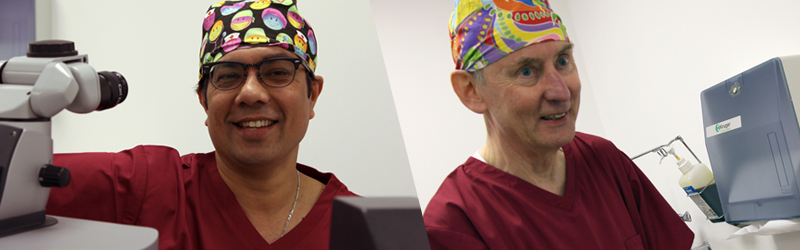 Meet our laser eye surgeons - Mr Manoj Mathai and Dr Stephen Doyle.